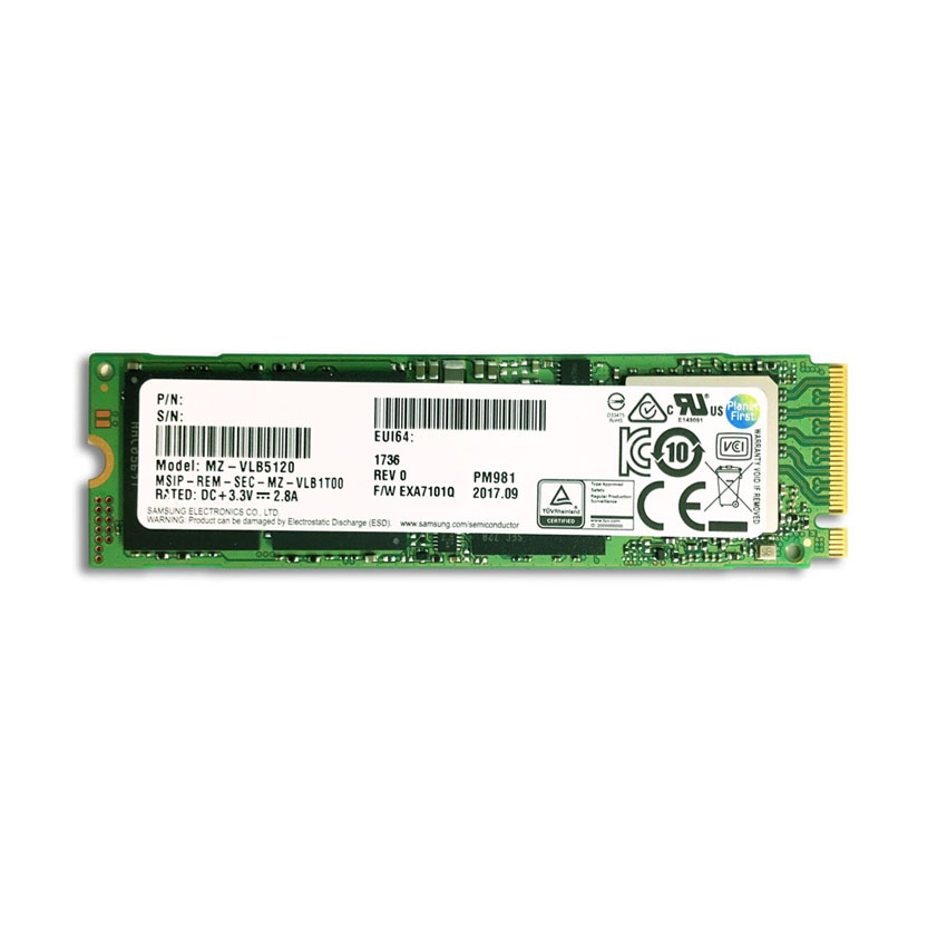 SSD Samsung NVMe PM981a M.2 PCIe Gen3 x4 512GB MZ-VLB512B