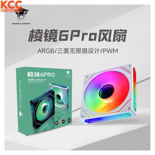 Fan case Jungle Leopard Sixpro ARGB Trắng xuôi