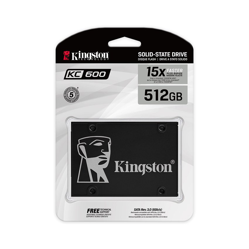 Ổ cứng SSD Kingston SKC600 512GB 2.5 inch SATA3 (Đọc 550MB/s - Ghi 520MB/s) - (SKC600/512GB)