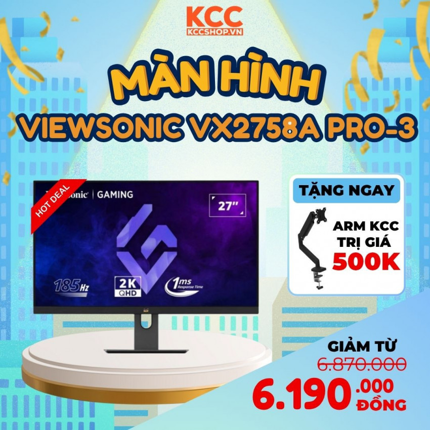 Màn hình máy tính Viewsonic VX2758A-2K-PRO-3 (27in / QHD / 240Hz / 1ms)