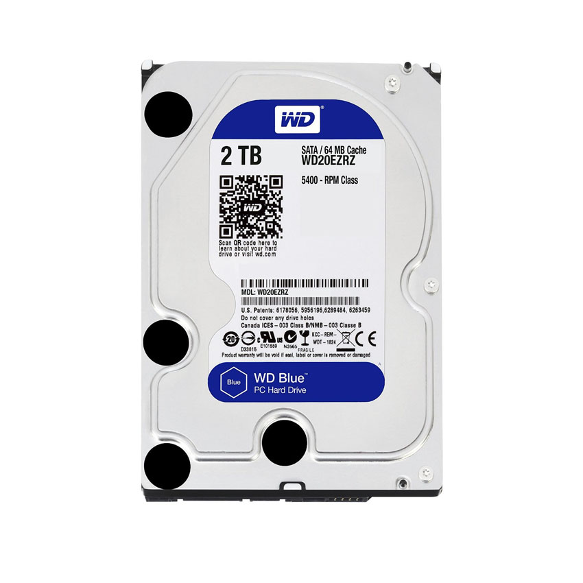 Ổ cứng HDD Western Caviar Blue 2TB 3.5 inch 5400RPM, SATA3 6Gb/s, 256MB Cache (WD20EZBX)
