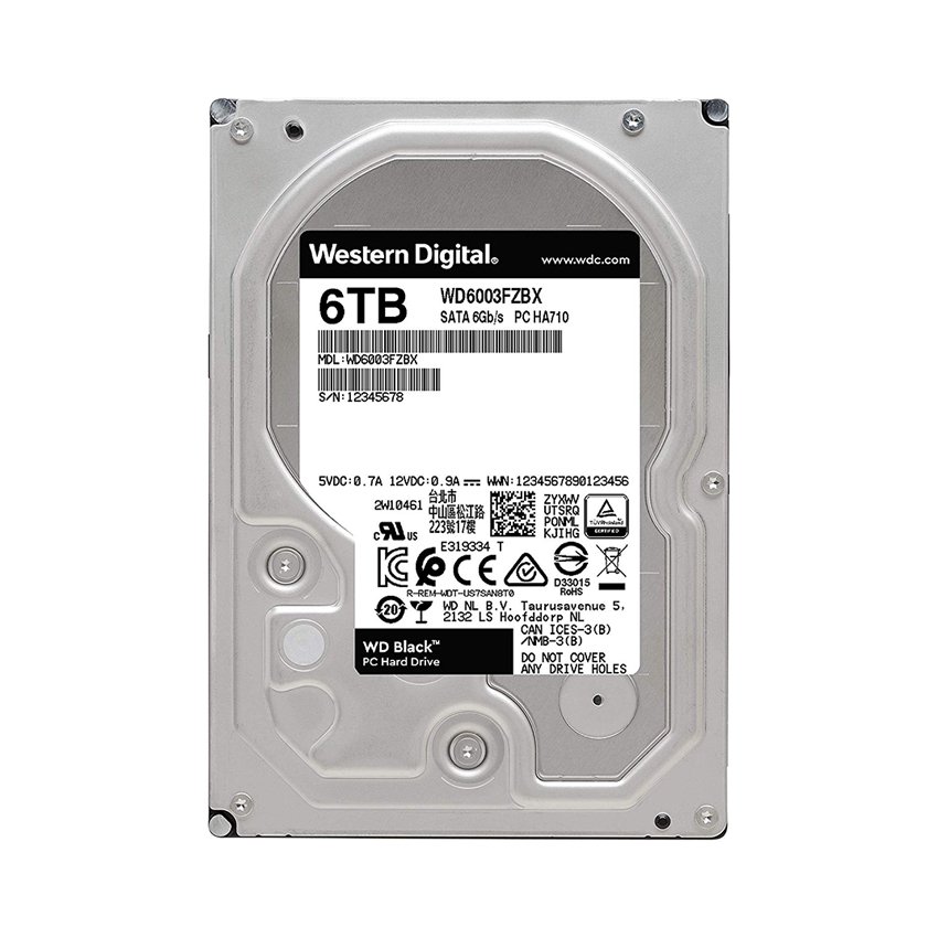 Ổ cứng HDD WD 6TB Black 3.5 inch, 7200RPM, SATA3, 256MB Cache (WD6003FZBX)