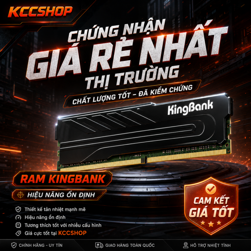 Ram Kingbank 16GB DDR4 3200MHz Tản nhiệt (Chuyên dùng cho PC Intel)