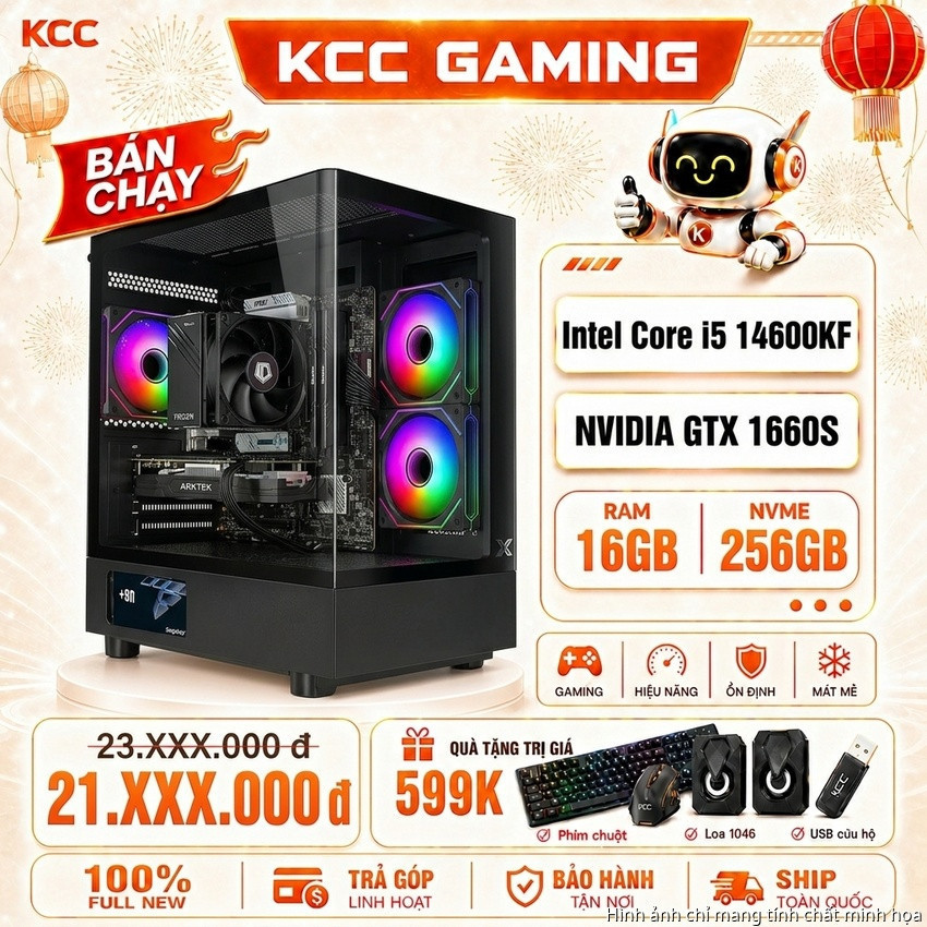 PC KCC Intel i5-14600KF / VGA GTX 1660 Super